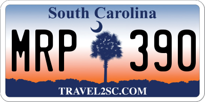 SC license plate MRP390