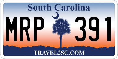 SC license plate MRP391
