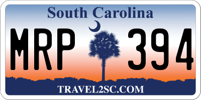 SC license plate MRP394