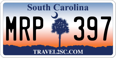 SC license plate MRP397
