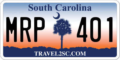 SC license plate MRP401