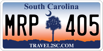SC license plate MRP405