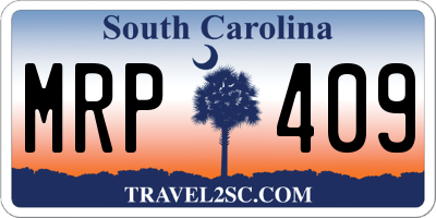 SC license plate MRP409