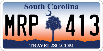 SC license plate MRP413