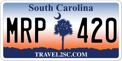 SC license plate MRP420