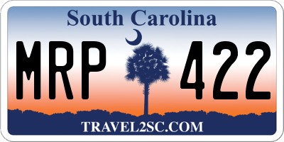 SC license plate MRP422