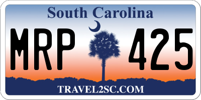 SC license plate MRP425