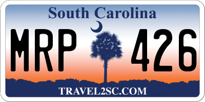 SC license plate MRP426