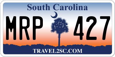 SC license plate MRP427