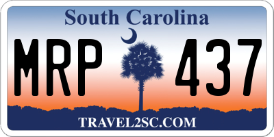 SC license plate MRP437