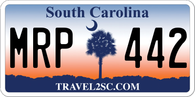 SC license plate MRP442