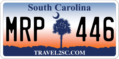 SC license plate MRP446