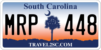SC license plate MRP448
