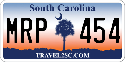 SC license plate MRP454