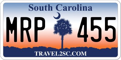 SC license plate MRP455