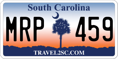 SC license plate MRP459