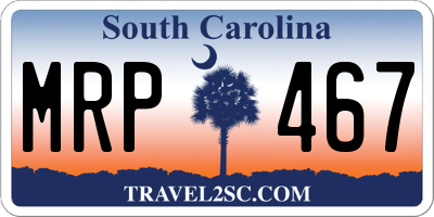 SC license plate MRP467