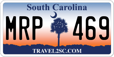 SC license plate MRP469
