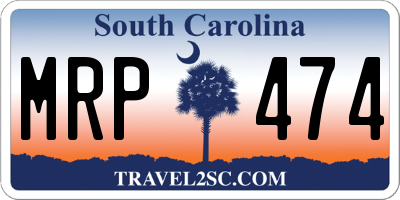 SC license plate MRP474