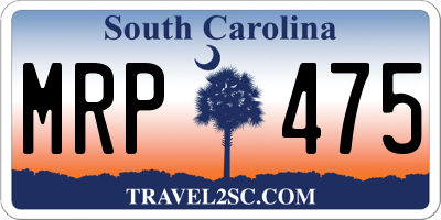 SC license plate MRP475