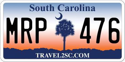 SC license plate MRP476