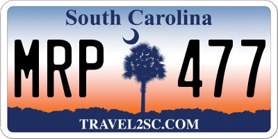 SC license plate MRP477