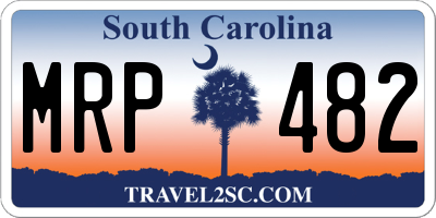 SC license plate MRP482