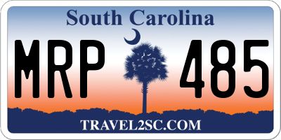 SC license plate MRP485