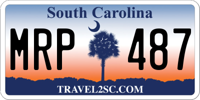 SC license plate MRP487