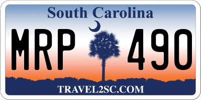 SC license plate MRP490