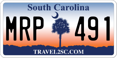 SC license plate MRP491
