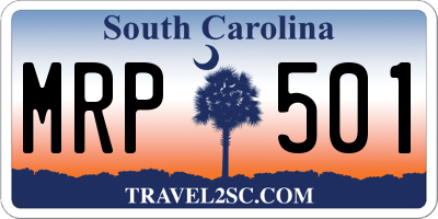 SC license plate MRP501
