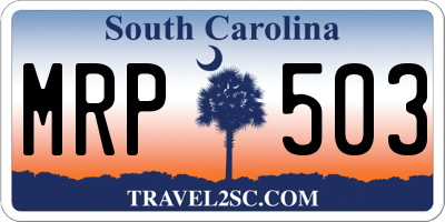 SC license plate MRP503