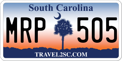 SC license plate MRP505