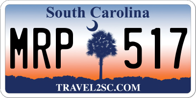 SC license plate MRP517