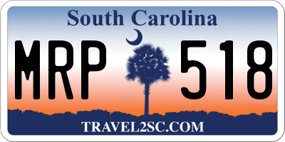 SC license plate MRP518