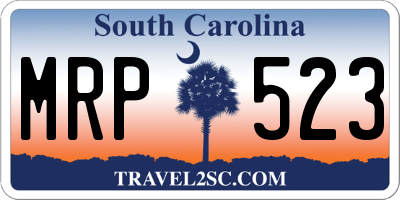 SC license plate MRP523