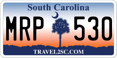SC license plate MRP530