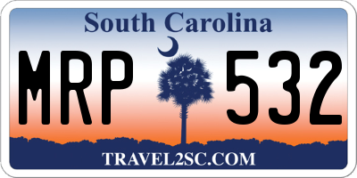 SC license plate MRP532