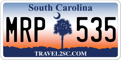 SC license plate MRP535