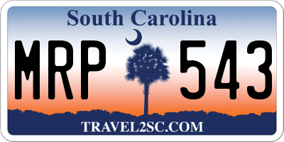 SC license plate MRP543