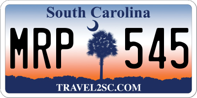 SC license plate MRP545
