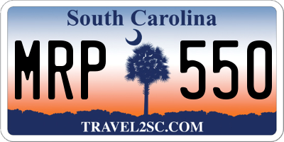 SC license plate MRP550