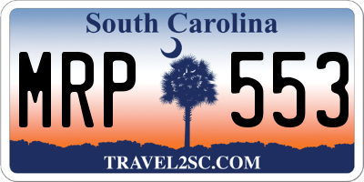 SC license plate MRP553