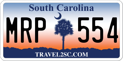 SC license plate MRP554