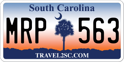 SC license plate MRP563