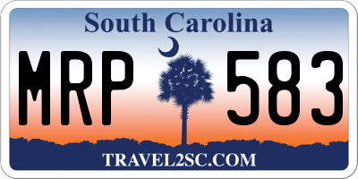 SC license plate MRP583