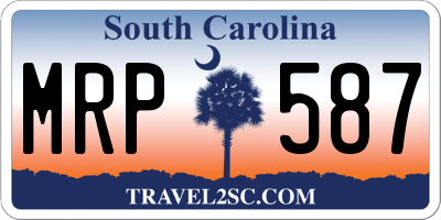 SC license plate MRP587
