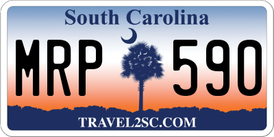 SC license plate MRP590