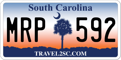 SC license plate MRP592